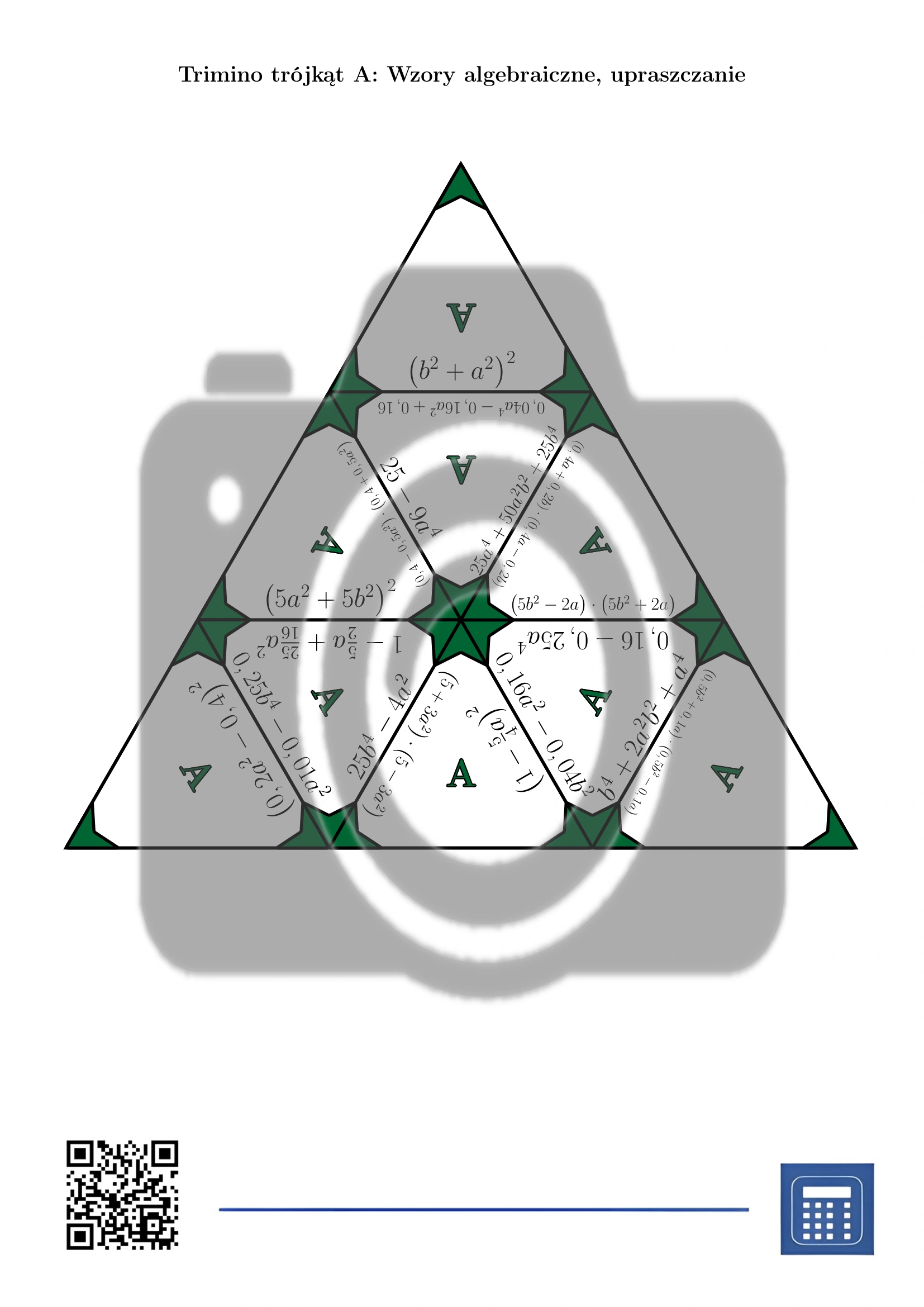 Trimino: Wzory algebraiczne, upraszczanie - obrazek 2