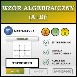 Tetromino: Wzór algebraiczny (A+B)², rozkład