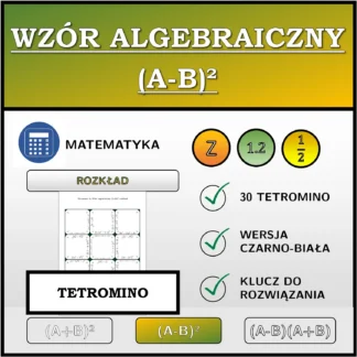 Tetromino: Wzór algebraiczny (A-B)², rozkład