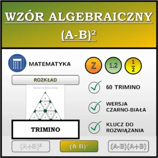 Trimino: Wzór algebraiczny (A-B)², rozkład