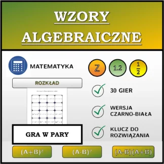 Gra w pary: Wzory algebraiczne, rozkład