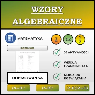 Dopasowanka: Wzory algebraiczne, rozkład