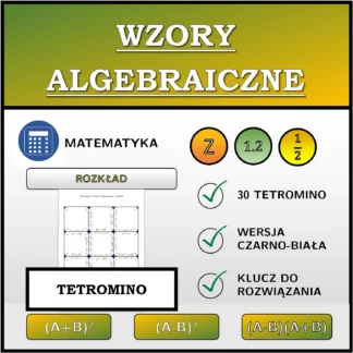 Tetromino: Wzory algebraiczne, rozkład
