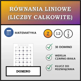 Domino: Równania liniowe (liczby całkowite)