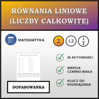 Dopasowanka: Równania liniowe (liczby całkowite)