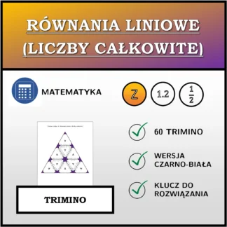 Trimino: Równania liniowe (liczby całkowite)
