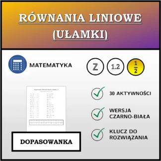 Dopasowanka: Równania liniowe (ułamki)