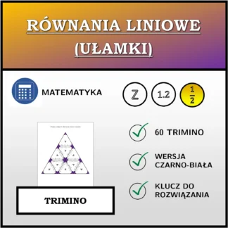 Trimino: Równania liniowe (ułamki)