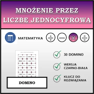 Domino: Mnożenie przez liczbę jednocyfrową