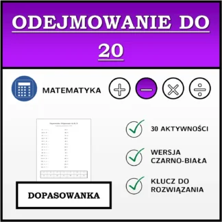 Dopasowanka: Odejmowanie do 20