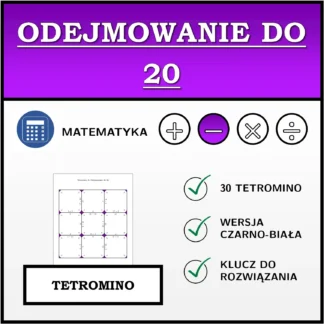 Tetromino: Odejmowanie do 20
