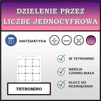 Tetromino: Dzielenie przez liczbę jednocyfrową