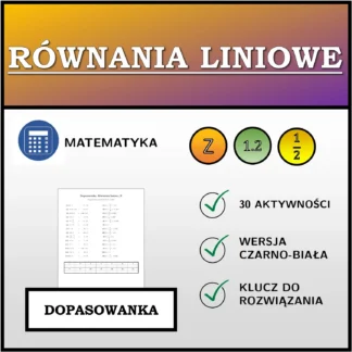 Dopasowanka: Równania liniowe