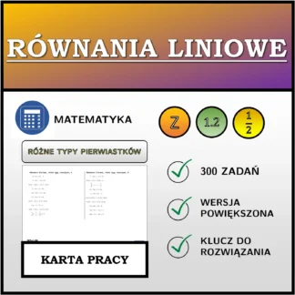 Karta pracy: Równania liniowe, różne typy rozwiązań