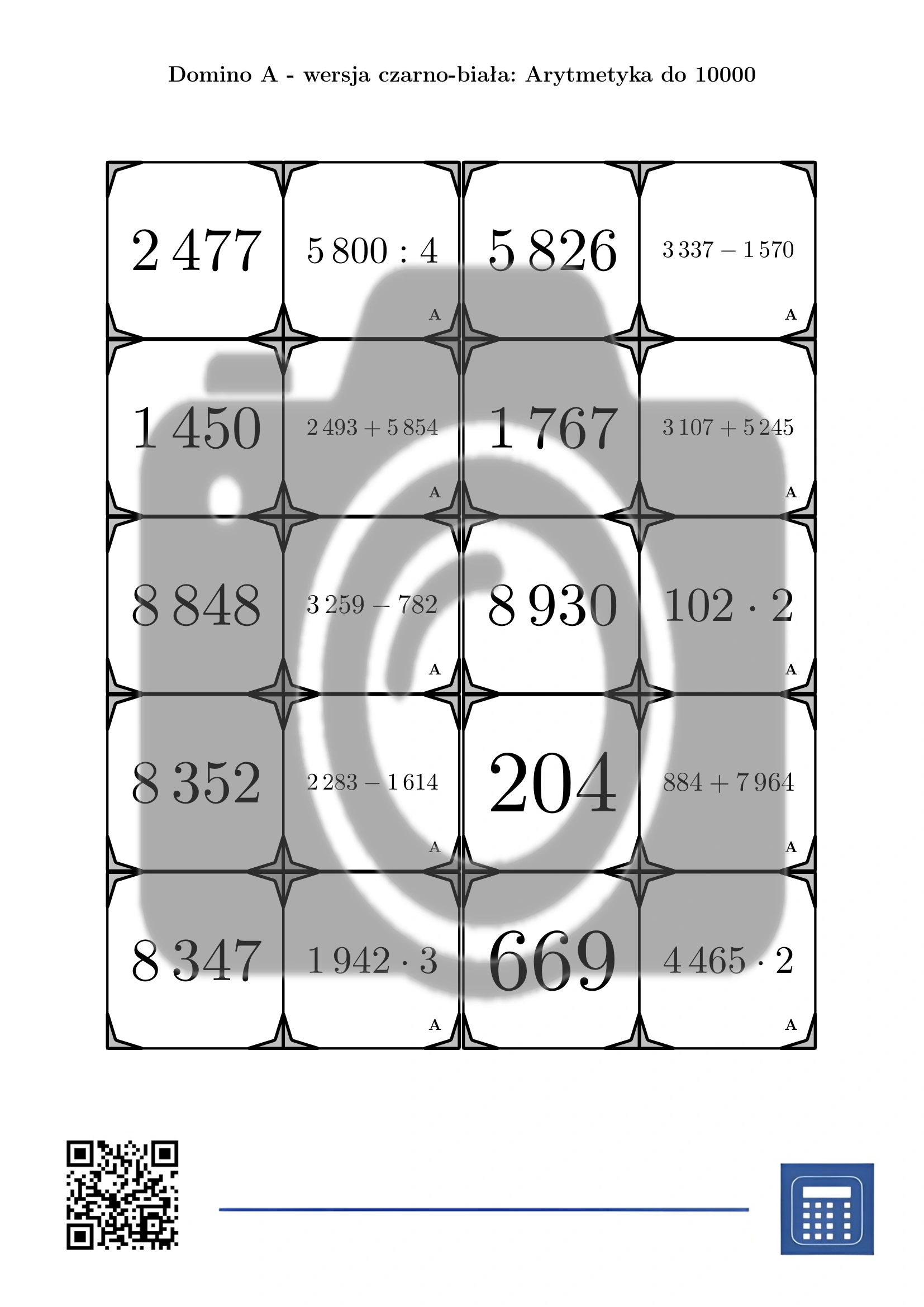 Domino: Arytmetyka do 10000 - obrazek 3