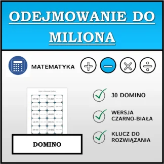 Domino: Odejmowanie do miliona