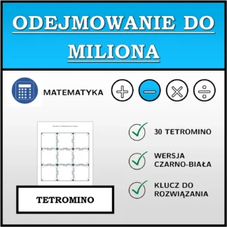 Tetromino: Odejmowanie do miliona
