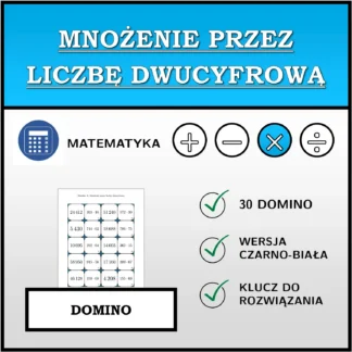 Domino: Mnożenie przez liczbę dwucyfrową