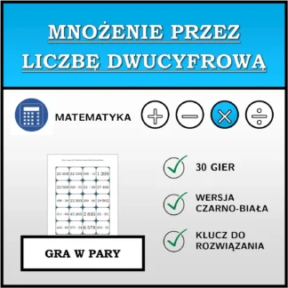 Gra w pary: Mnożenie przez liczbę dwucyfrową