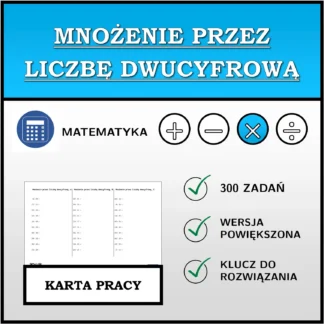 Karta pracy: Mnożenie przez liczbę dwucyfrową