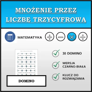 Domino: Mnożenie przez liczbę trzycyfrową