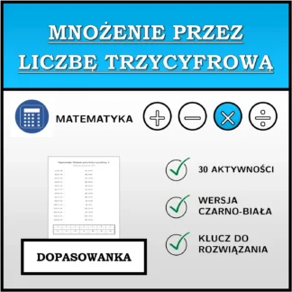 Dopasowanka: Mnożenie przez liczbę trzycyfrową