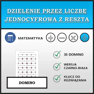 Domino: Dzielenie przez liczbę jednocyfrową z resztą