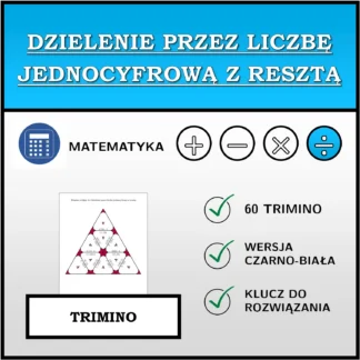 Trimino: Dzielenie przez liczbę jednocyfrową z resztą