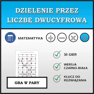Gra w pary: Dzielenie przez liczbę dwucyfrową