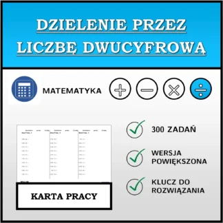 Karta pracy: Dzielenie przez liczbę dwucyfrową