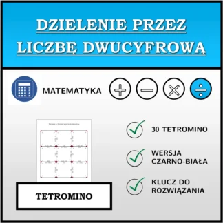 Tetromino: Dzielenie przez liczbę dwucyfrową