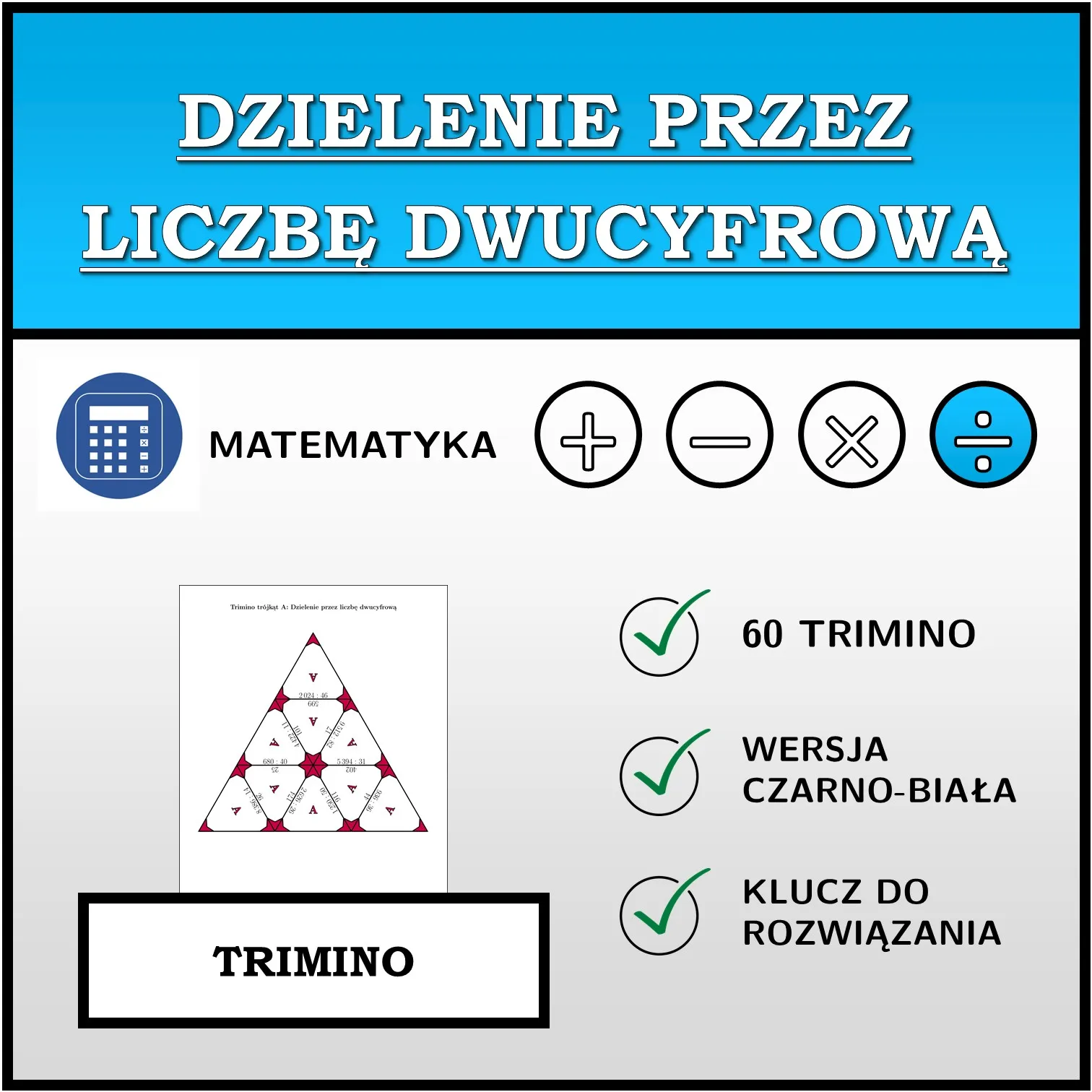Trimino: Dzielenie przez liczbę dwucyfrową
