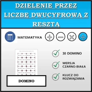 Domino: Dzielenie przez liczbę dwucyfrową z resztą