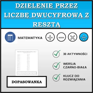 Dopasowanka: Dzielenie przez liczbę dwucyfrową z resztą