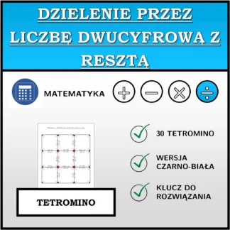 Tetromino: Dzielenie przez liczbę dwucyfrową z resztą