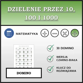 Domino: Dzielenie przez 10, 100 i 1000