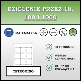 Tetromino: Dzielenie przez 10, 100 i 1000