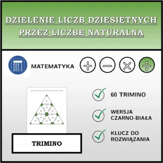 Trimino: Dzielenie liczb dziesiętnych przez liczbę naturalną
