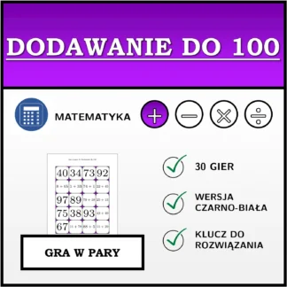 Gra w pary: Dodawanie do 100