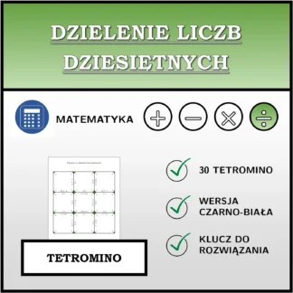 Tetromino: Dzielenie liczb dziesiętnych