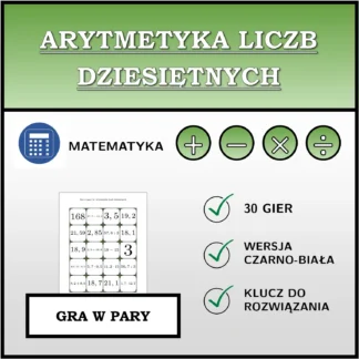 Gra w pary: Arytmetyka liczb dziesiętnych