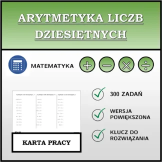 Karta pracy: Arytmetyka liczb dziesiętnych