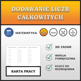 Karta pracy: Dodawanie liczb całkowitych