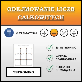 Tetromino: Odejmowanie liczb całkowitych