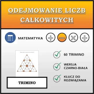 Trimino: Odejmowanie liczb całkowitych