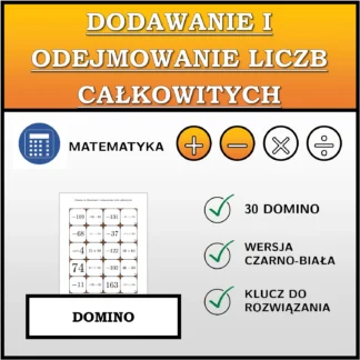 Domino: Dodawanie i odejmowanie liczb całkowitych