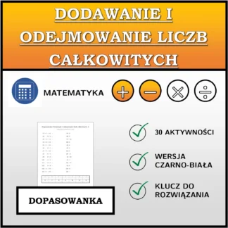 Dopasowanka: Dodawanie i odejmowanie liczb całkowitych