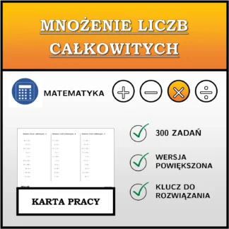 Karta pracy: Mnożenie liczb całkowitych