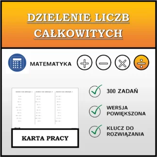 Karta pracy: Dzielenie liczb całkowitych