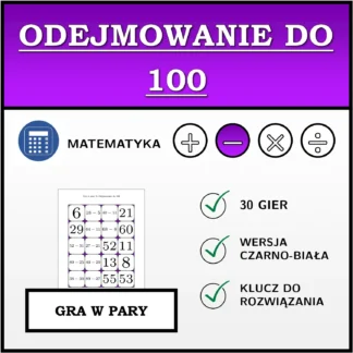 Gra w pary: Odejmowanie do 100